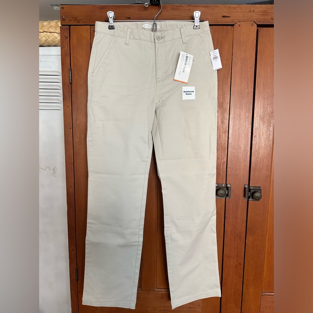 OLD NAVY NWT boys Flex Fit stone color pants NWT 14
